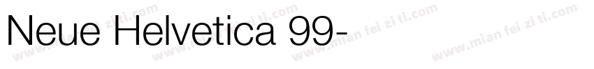 Neue Helvetica 99字体转换